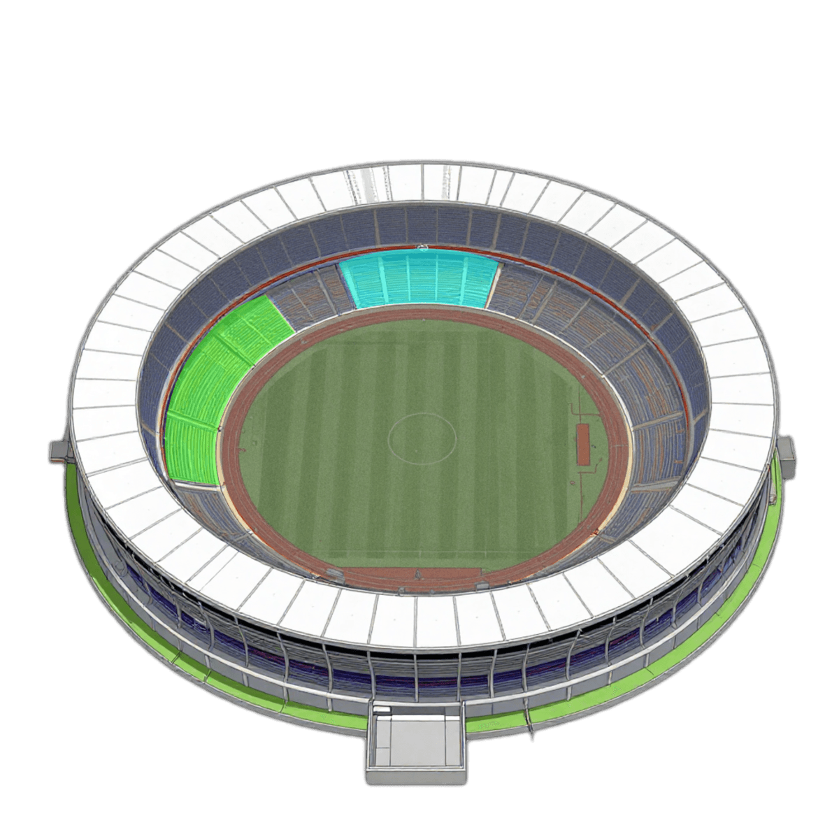 Estadio segmentado por rangos de edad y género